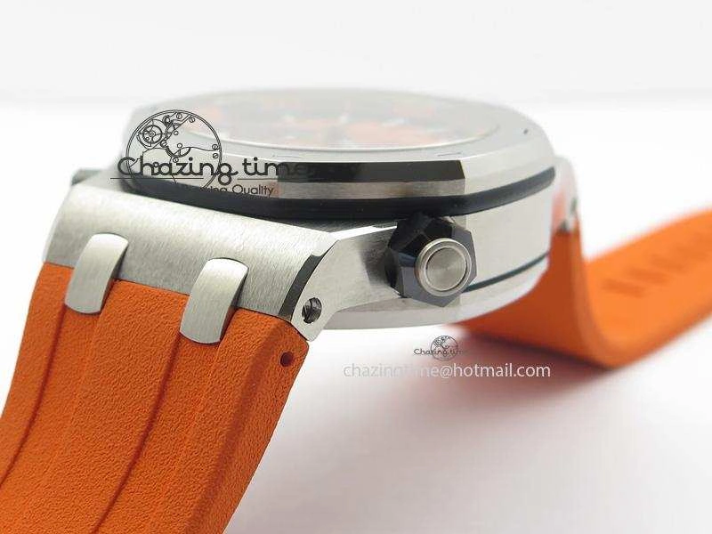 MIROTIME Efficient Royal Oak Offshore Diver Chronograph Orange JF Best Edition On Orange Rubber Strap A 5081
