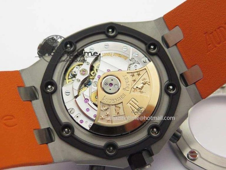 MIROTIME Efficient Royal Oak Offshore Diver Chronograph Orange JF Best Edition On Orange Rubber Strap A 5081