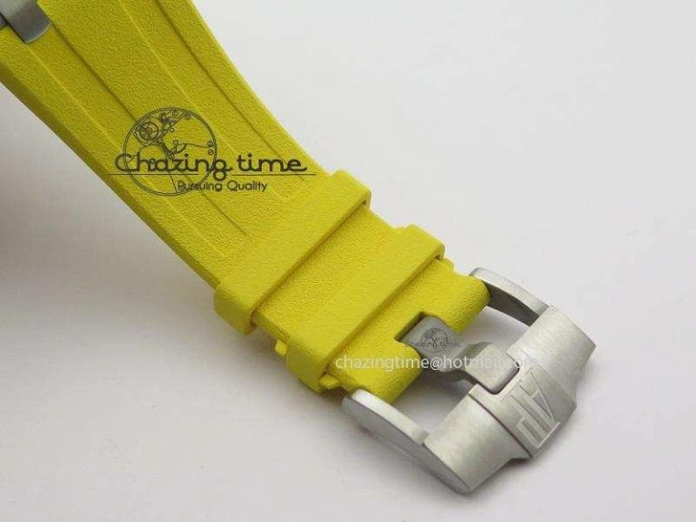 MIROTIME Casual Royal Oak Offshore Diver Chronograph Yellow JF Best Edition On Yellow Rubber Strap A 5086