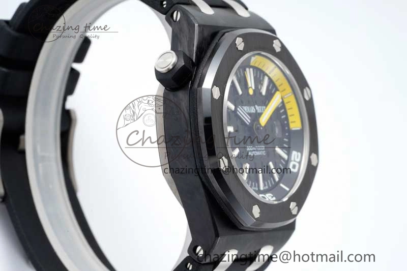 MIROTIME Royal Oak Offshore Diver Forged Carbon IPF Best Edition on Rubber Strap MIYOTA Thermal 4731