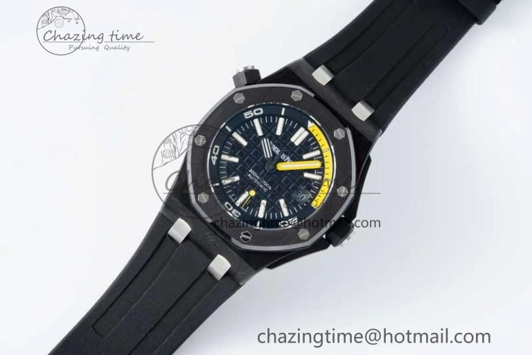 MIROTIME Royal Oak Offshore Diver Forged Carbon IPF Best Edition on Rubber Strap MIYOTA Thermal 4731