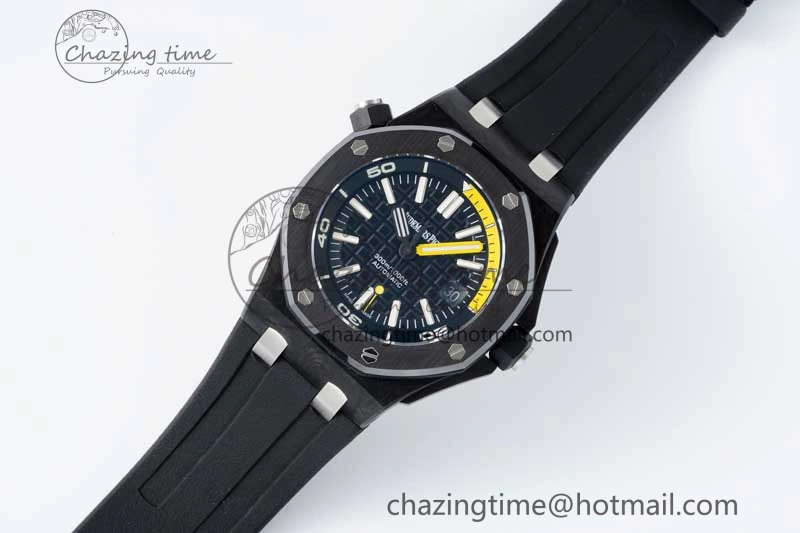 MIROTIME Royal Oak Offshore Diver Forged Carbon IPF Best Edition on Rubber Strap MIYOTA Thermal 4731