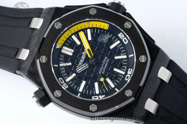MIROTIME Royal Oak Offshore Diver Forged Carbon IPF Best Edition on Rubber Strap MIYOTA Thermal 4731