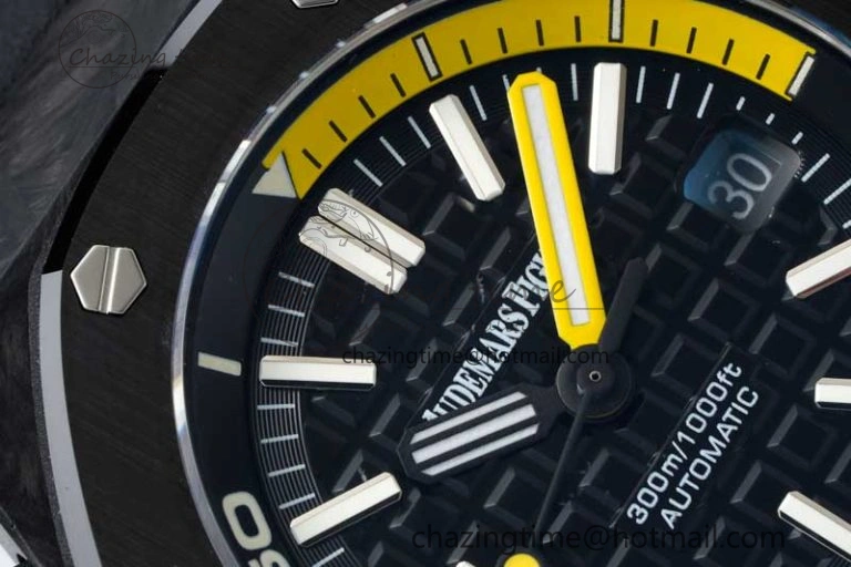 MIROTIME Royal Oak Offshore Diver Forged Carbon IPF Best Edition on Rubber Strap MIYOTA Thermal 4731