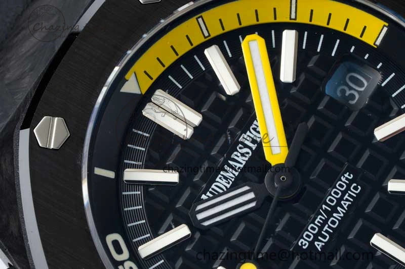 MIROTIME Royal Oak Offshore Diver Forged Carbon IPF Best Edition on Rubber Strap MIYOTA Thermal 4731