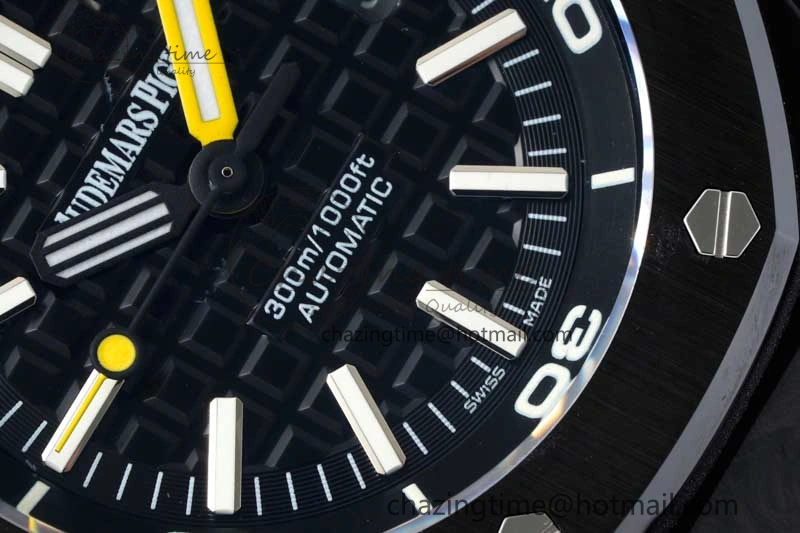 MIROTIME Royal Oak Offshore Diver Forged Carbon IPF Best Edition on Rubber Strap MIYOTA Thermal 4731