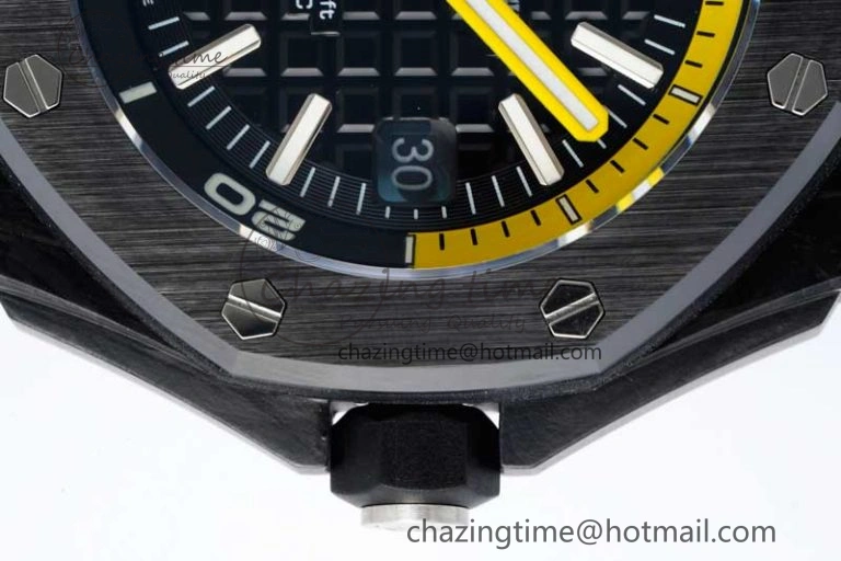 MIROTIME Royal Oak Offshore Diver Forged Carbon IPF Best Edition on Rubber Strap MIYOTA Thermal 4731