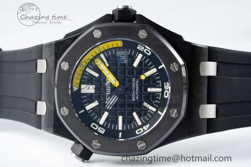 MIROTIME Royal Oak Offshore Diver Forged Carbon IPF Best Edition on Rubber Strap MIYOTA Thermal 4731