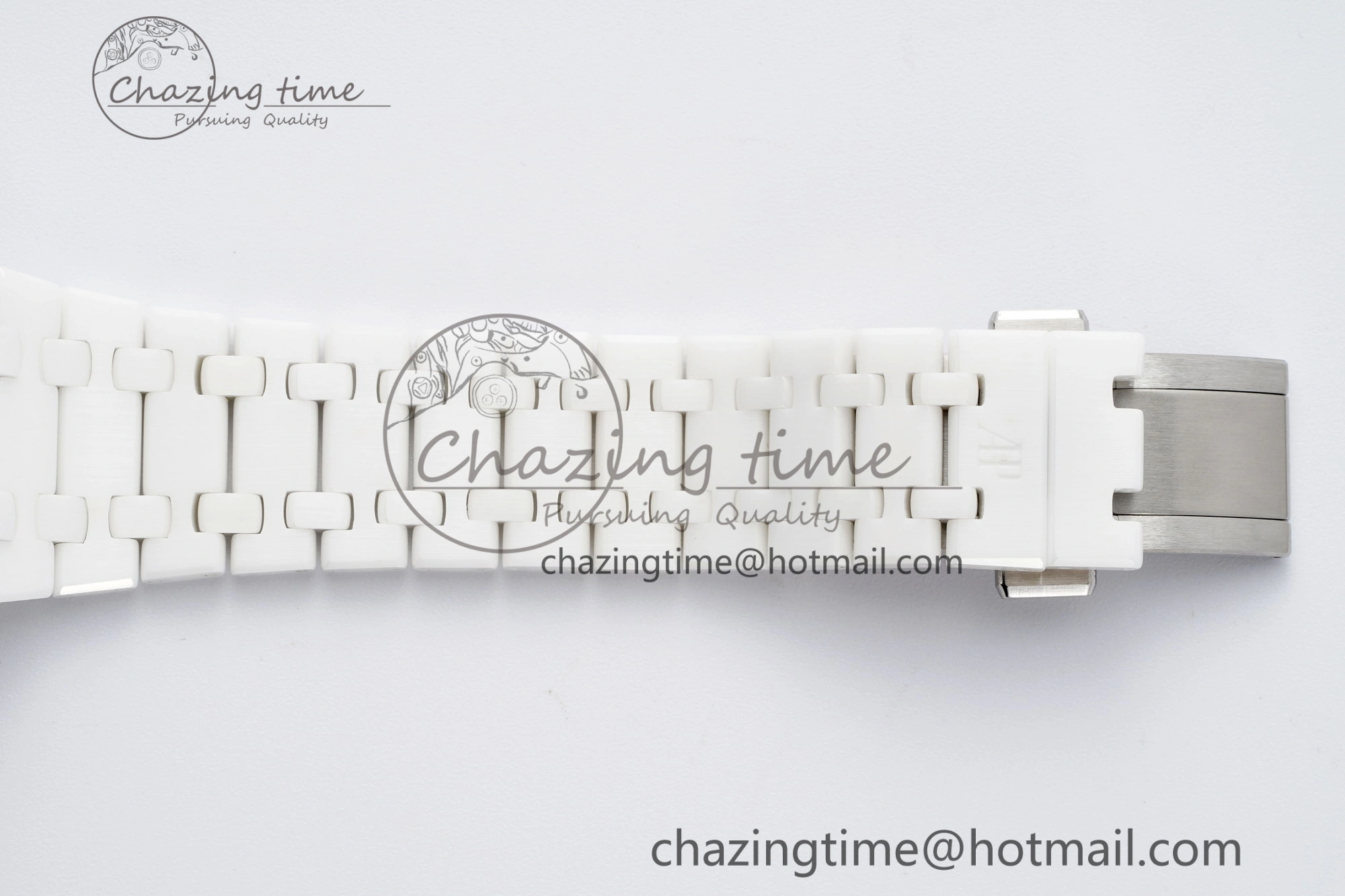 MIROTIME EasyCare Royal Oak Perpetual Calendar 26579CB White Ceramic APSF Best Edition on White Ceramic Bracelet A5134 V 4734