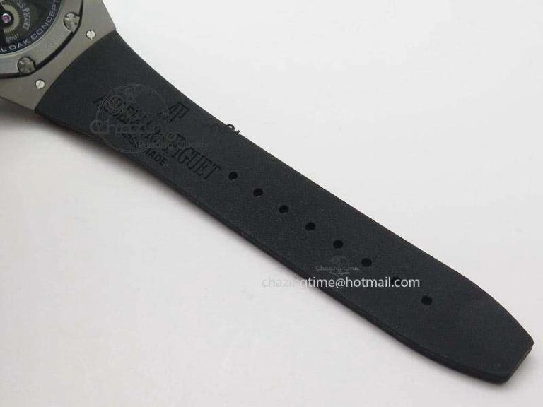 MIROTIME Tourbillon Concept GMT SS Black Blue Dial On Black Rubber Strap Japan Quartz HighQuality 5100