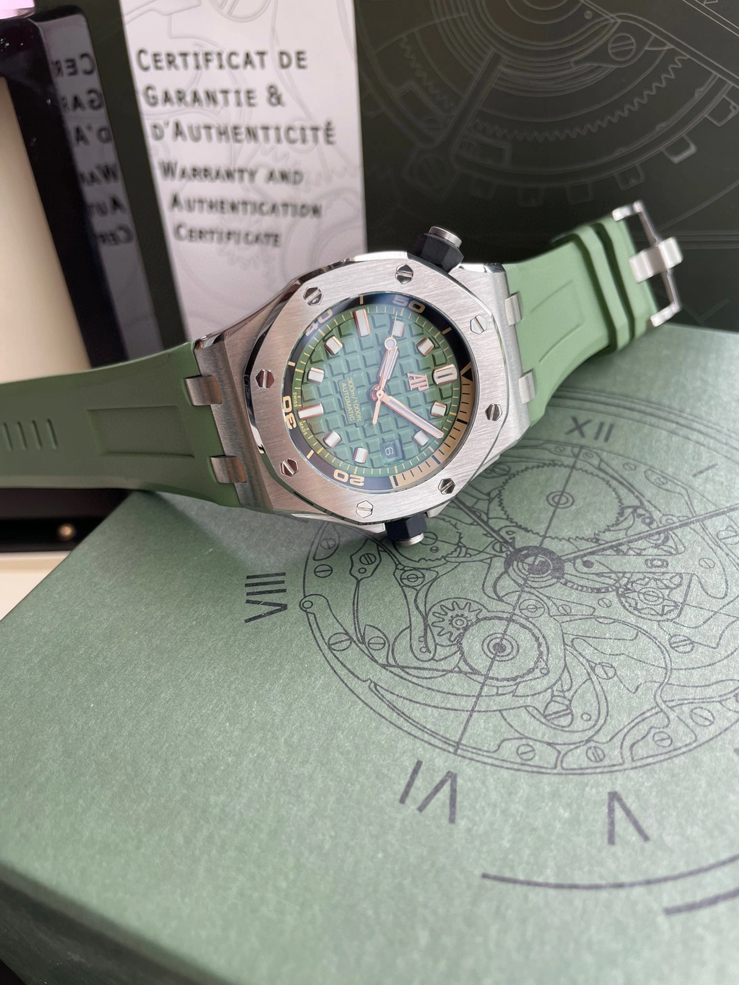 Audemars Piguet Royal Oak Offshore 42mm Diver 15720ST Green Affordable 149