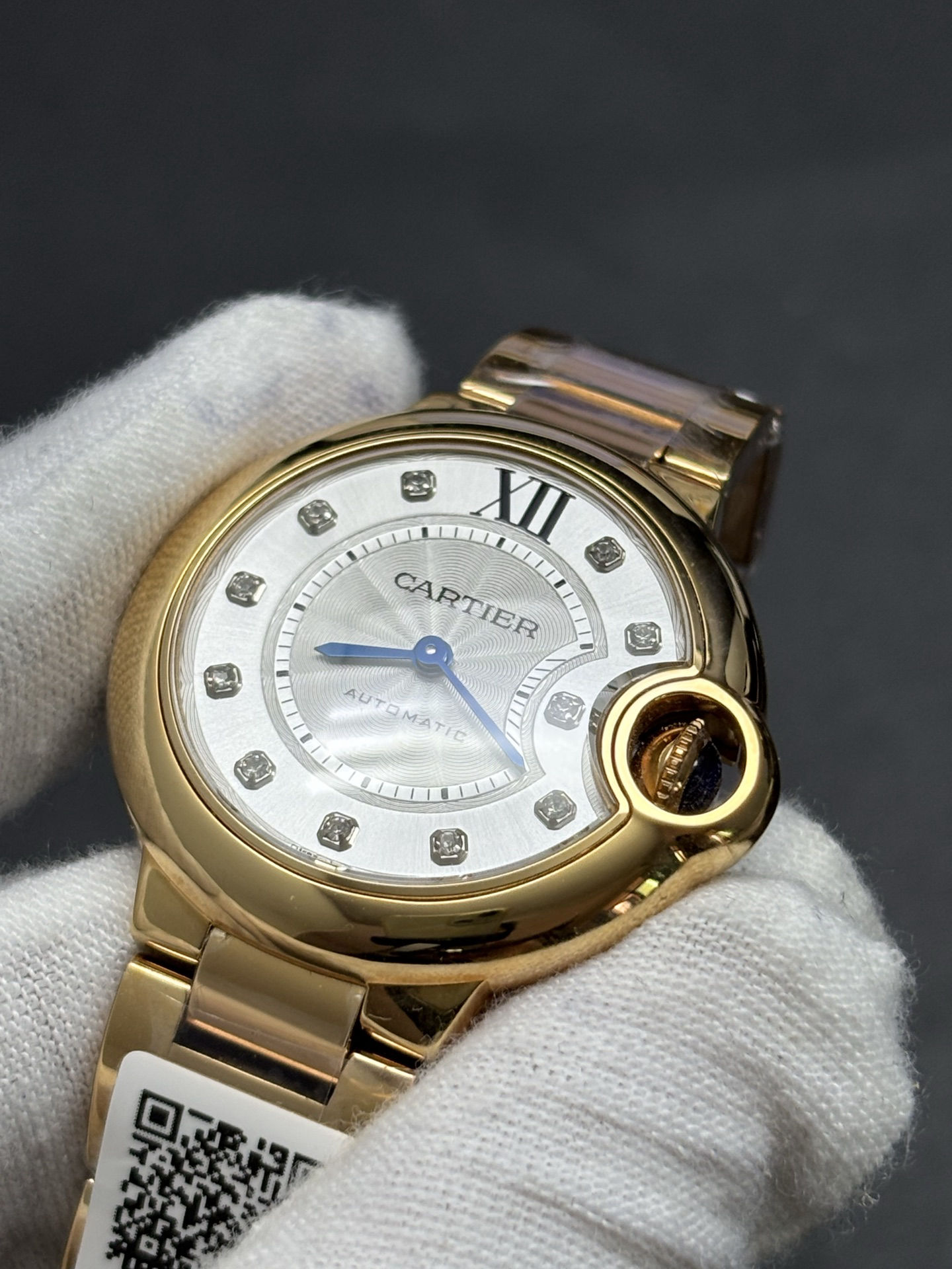 Breathable Cartier Ballon Bleu Women’s Automatic Watch Yellow Gold Case 136