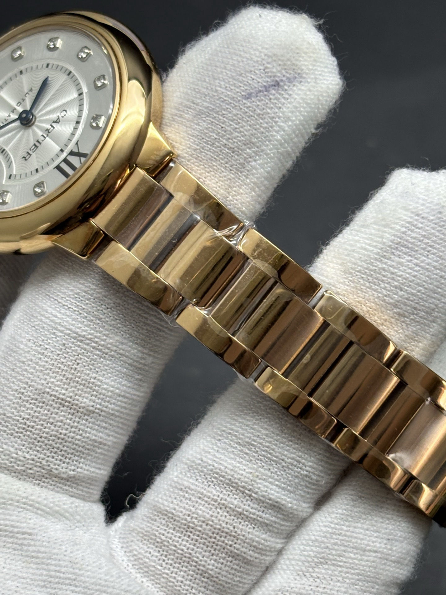 Breathable Cartier Ballon Bleu Women’s Automatic Watch Yellow Gold Case 136