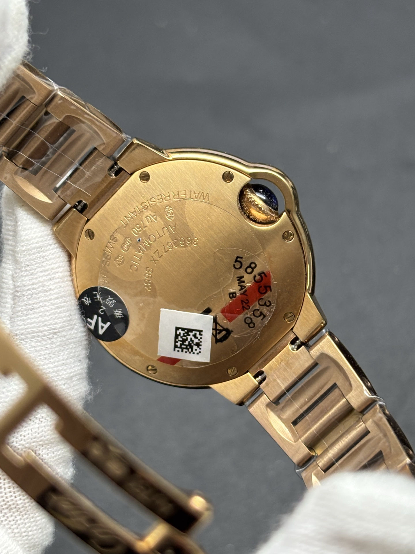 Breathable Cartier Ballon Bleu Women’s Automatic Watch Yellow Gold Case 136