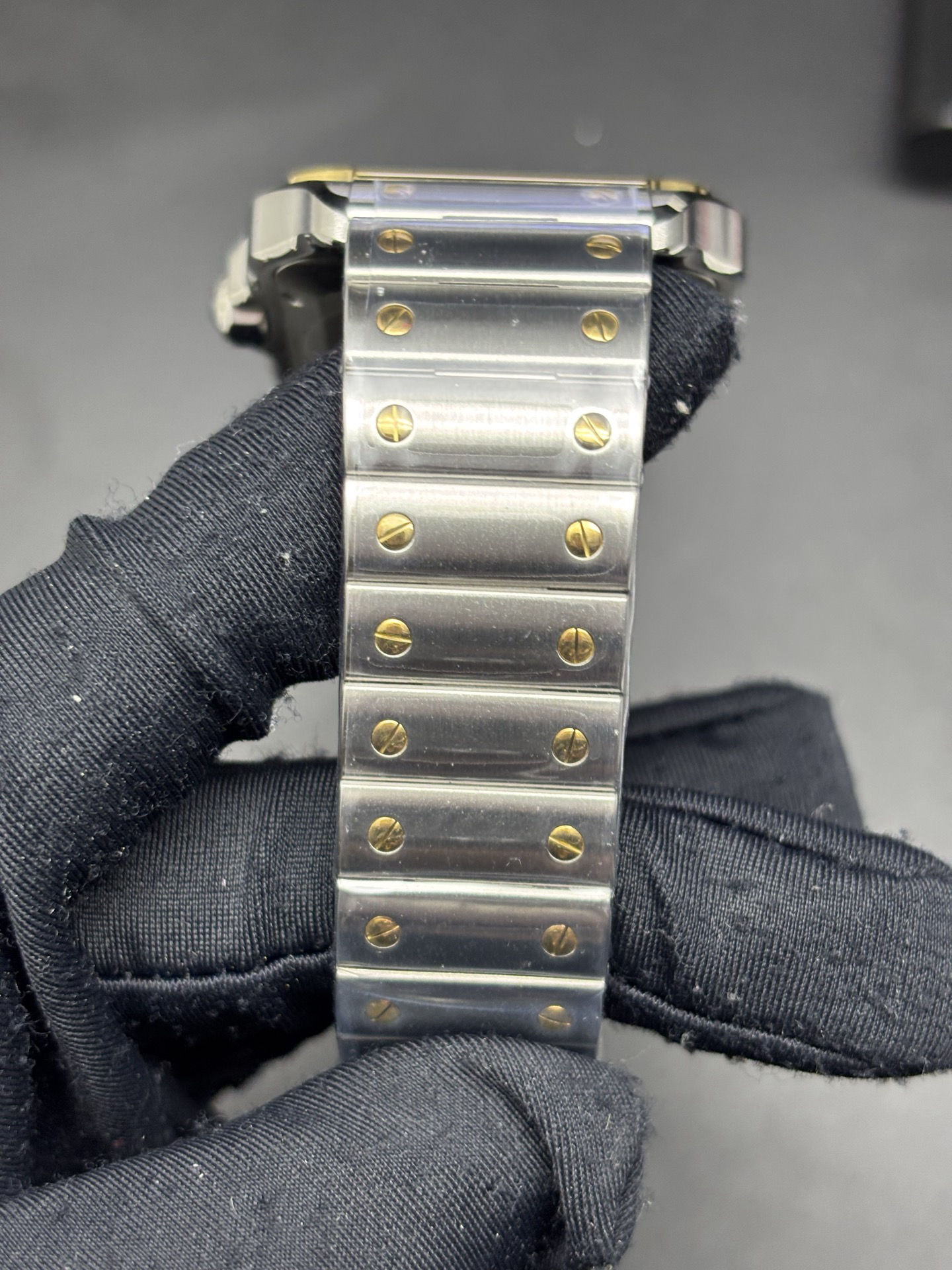 Cartier Santos de Cartier Large Model 18K Yellow Gold Bezel Sophisticated 141