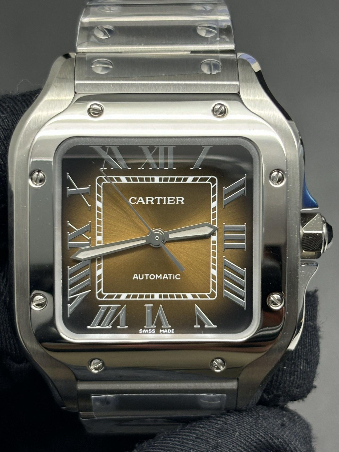 ModernLook Cartier Santos de Cartier Watch Sunray Brown Dial 140
