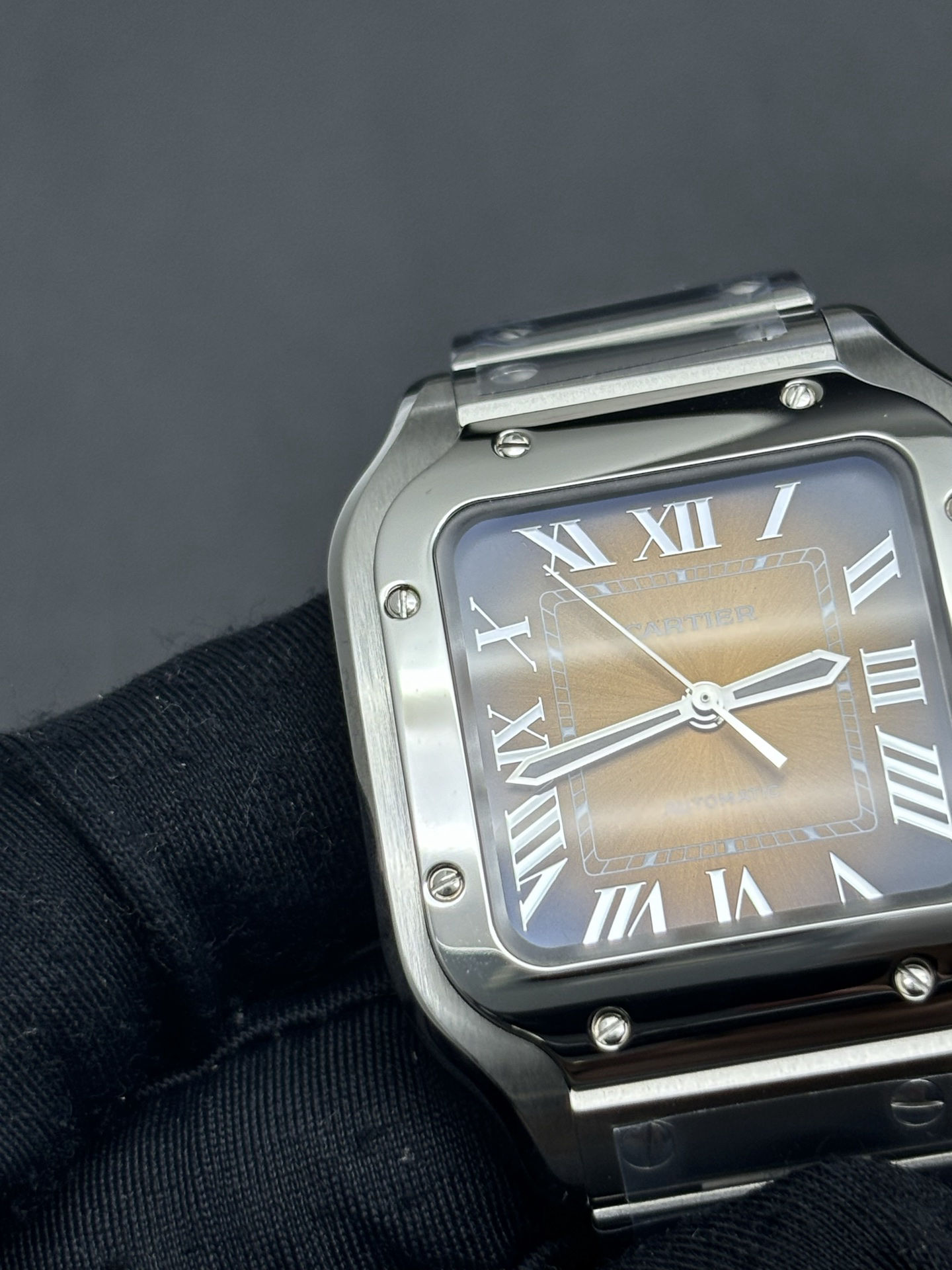 ModernLook Cartier Santos de Cartier Watch Sunray Brown Dial 140