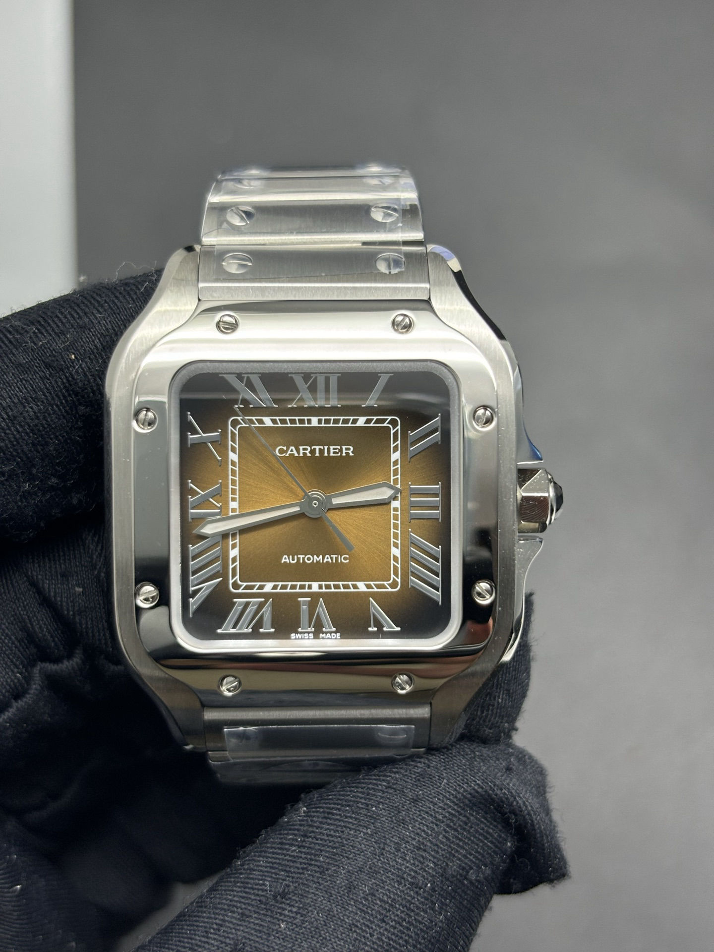 ModernLook Cartier Santos de Cartier Watch Sunray Brown Dial 140