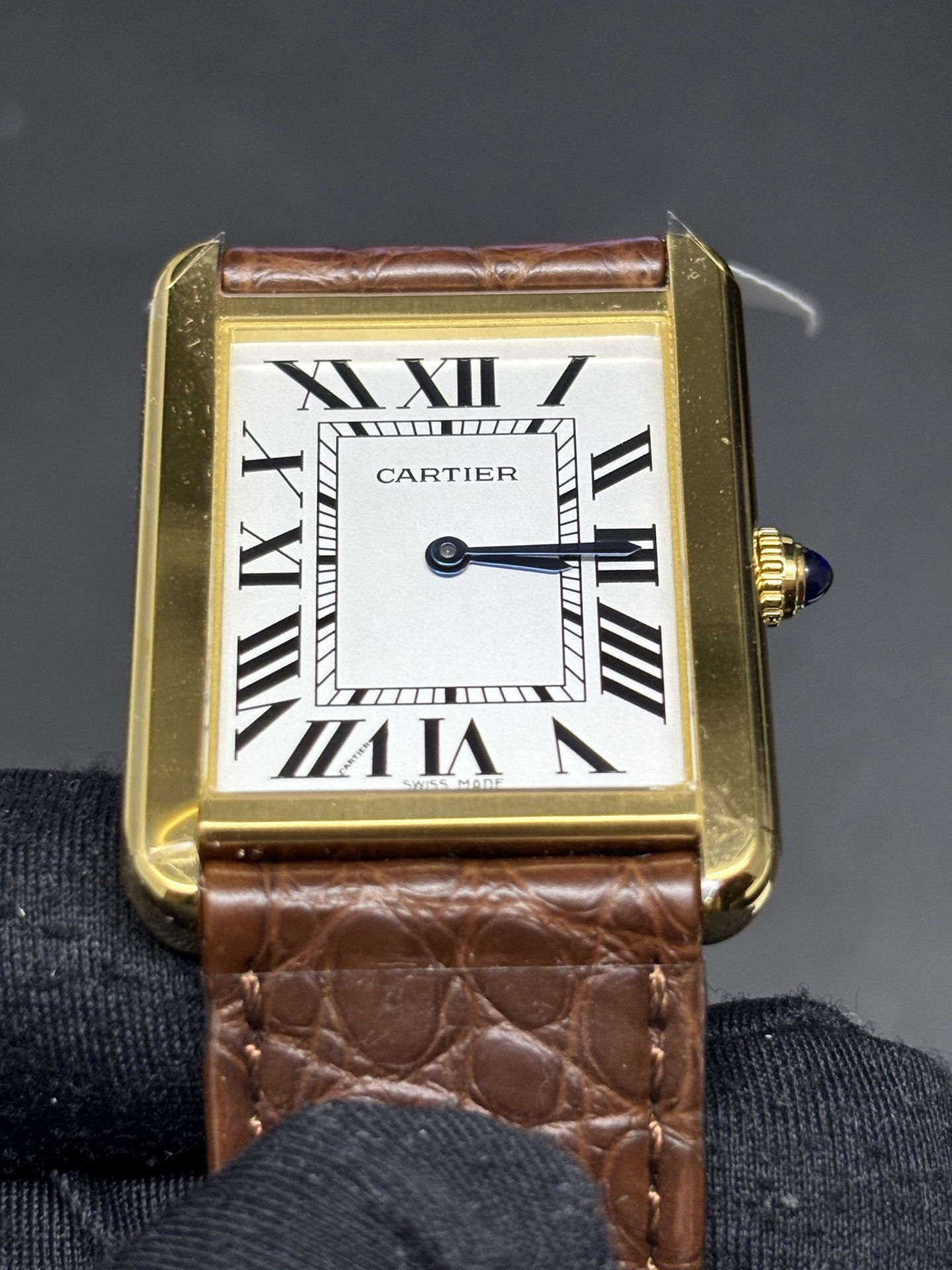 Cartier Tank Watch Yellow Gold Case White Dial QuickDry 139