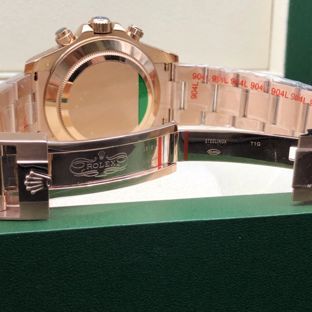 Compact Daytona Chronograph Rose Gold Diamond Black Dial 9