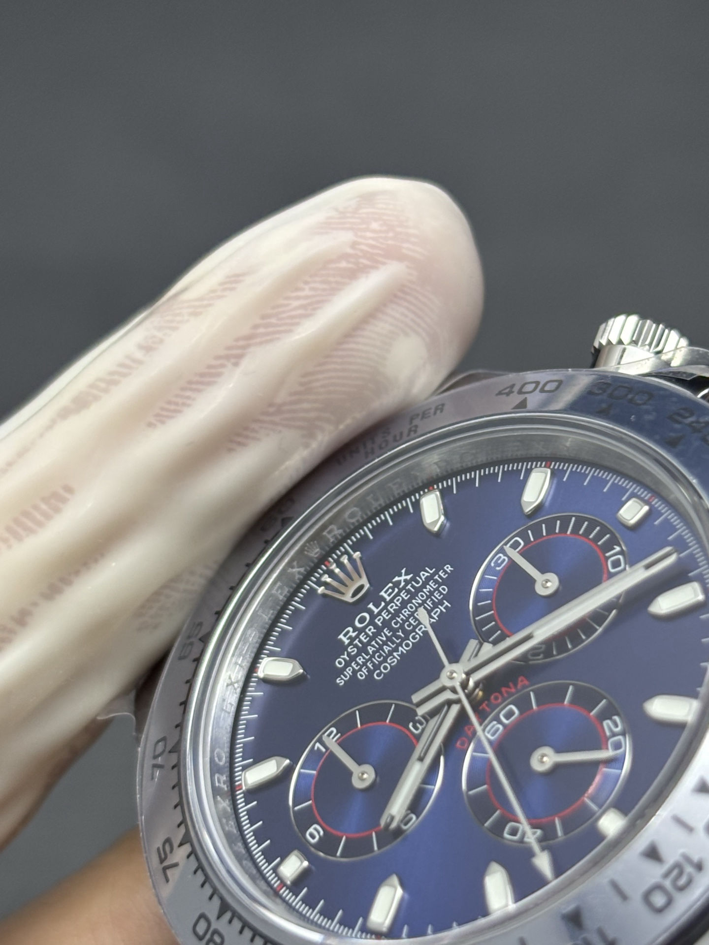 Daytona Chronograph Stainless Steel Blue Dial Resilient 16