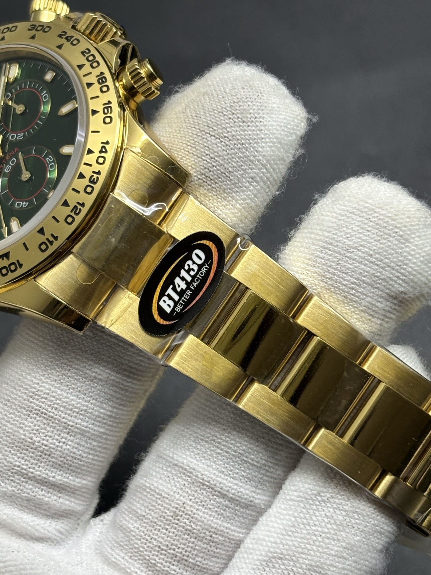 Daytona Cosmograph Daytona 40mm Yellow Gold Green Comfortable 7