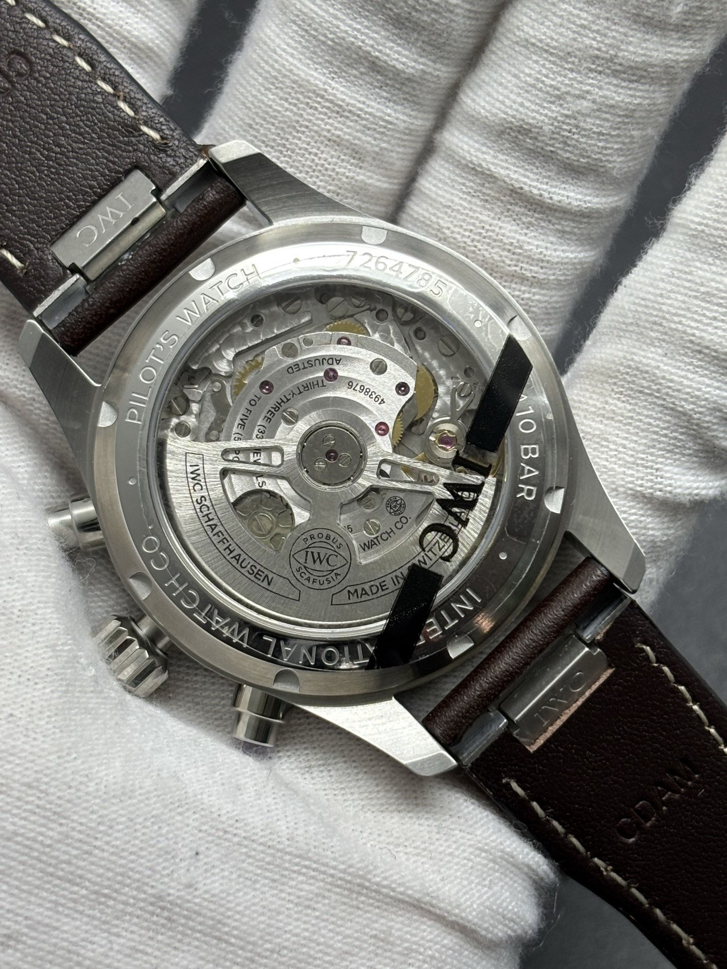 WeatherProof IWC Pilot's Watch Chronograph 41 Reference IW388103 with a green dial 180