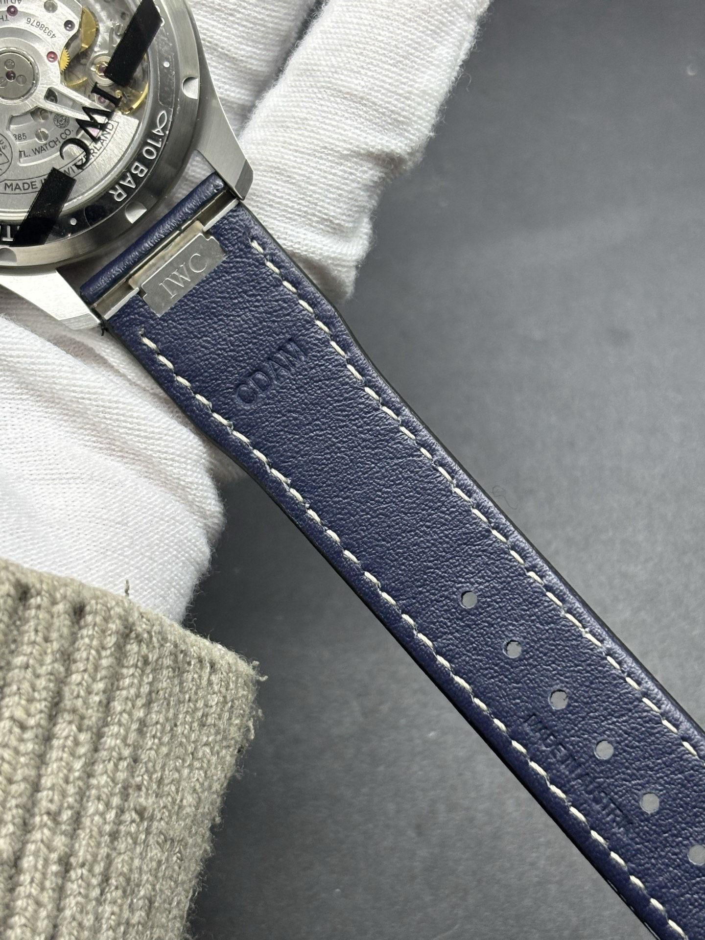 HighQuality IWC Pilot's Watch Chronograph 41mm in a stainless steel case with a blue dial 181