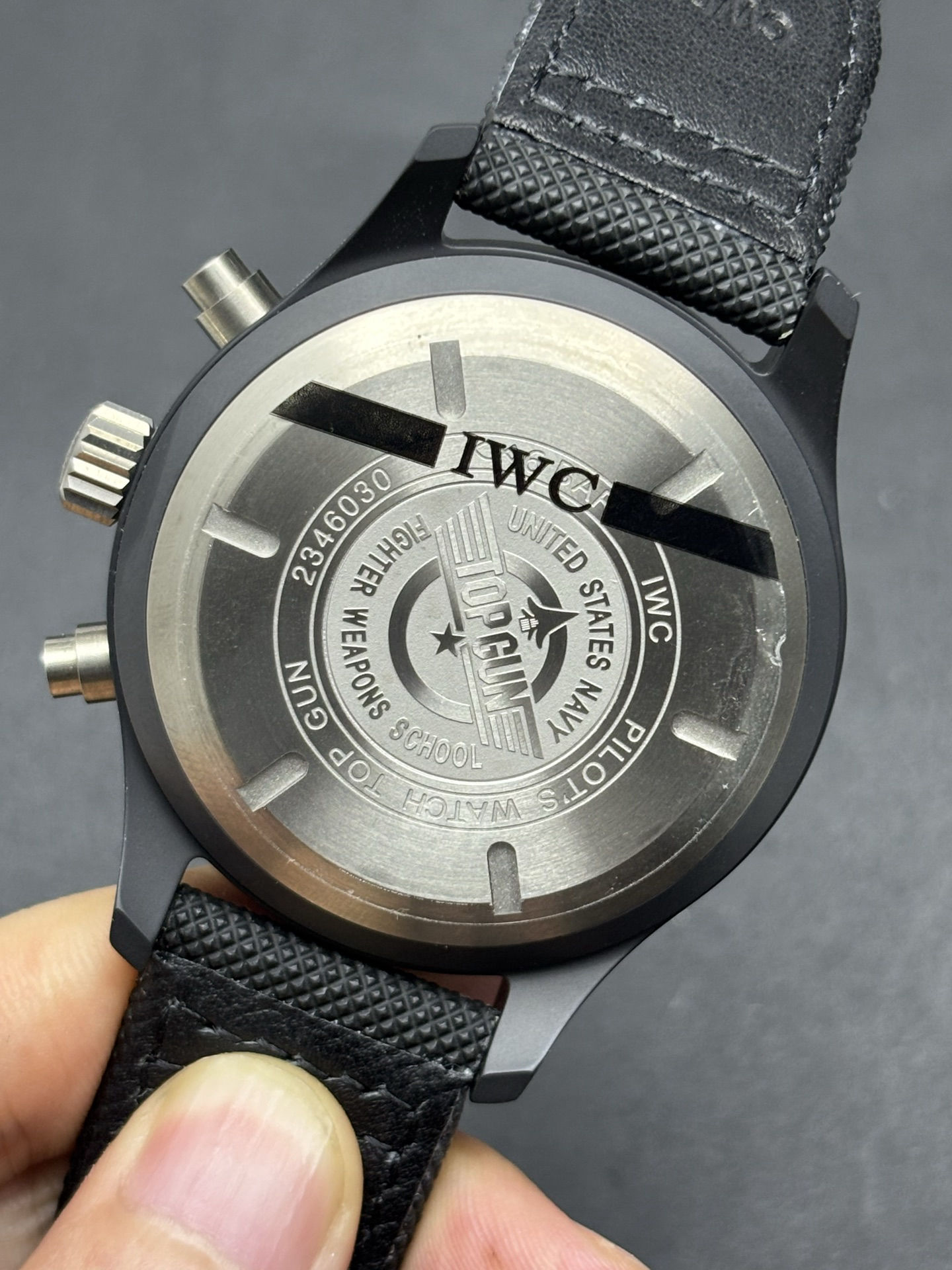 Youthful IWC Pilot's Watch Chronograph TOP GUN Black Ceramic Case 186