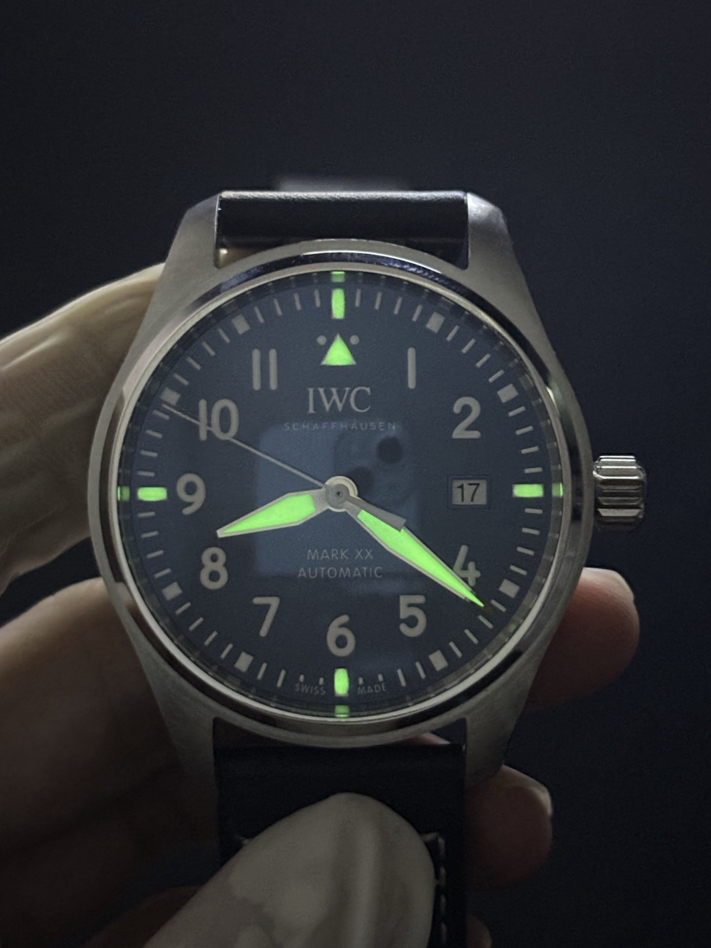 Comfortable IWC Pilot's Watch Mark XX Reference IW328203 With Blue Dial 184