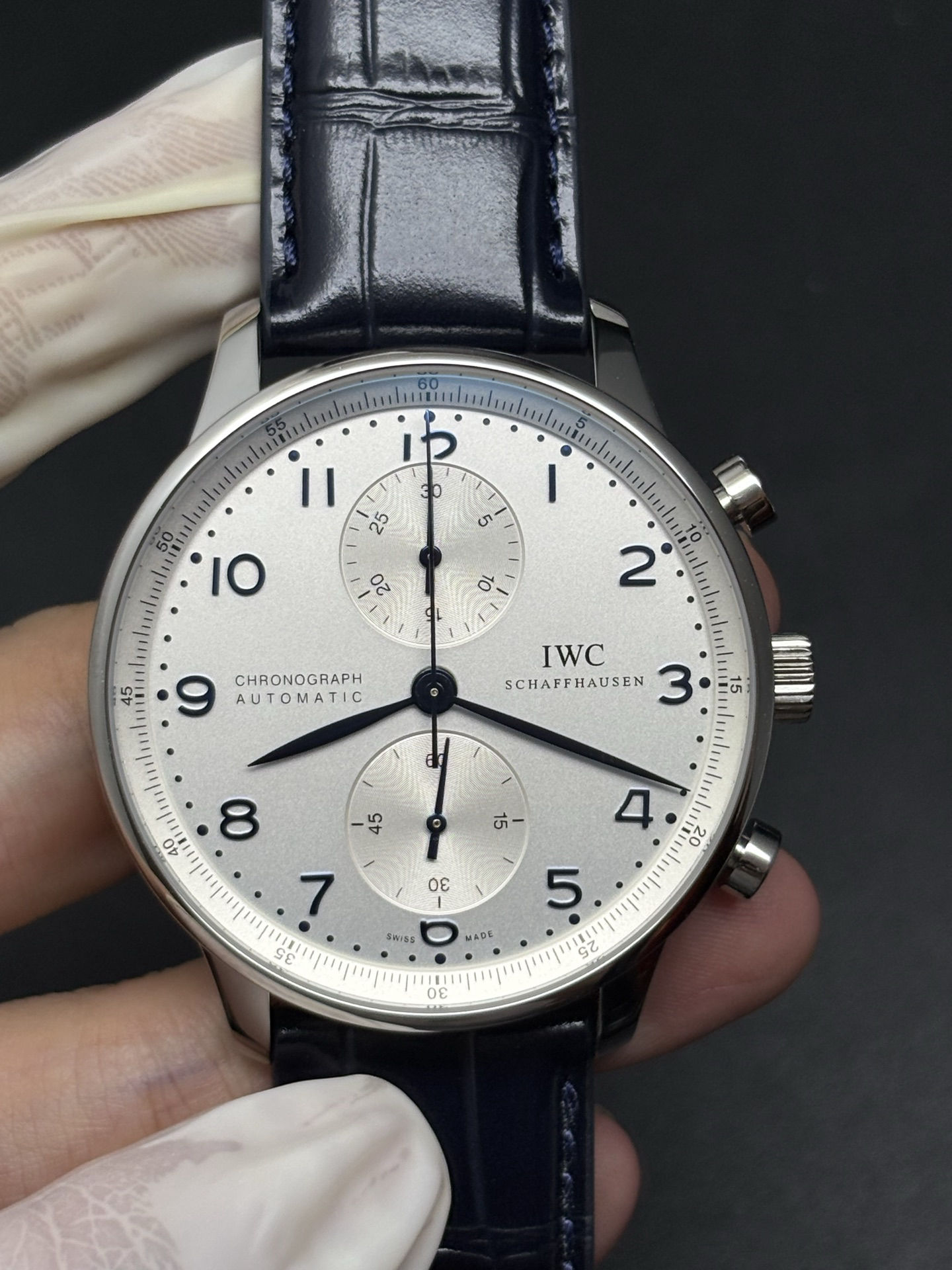IWC Portugieser Chronograph Silver Dial Compact 183