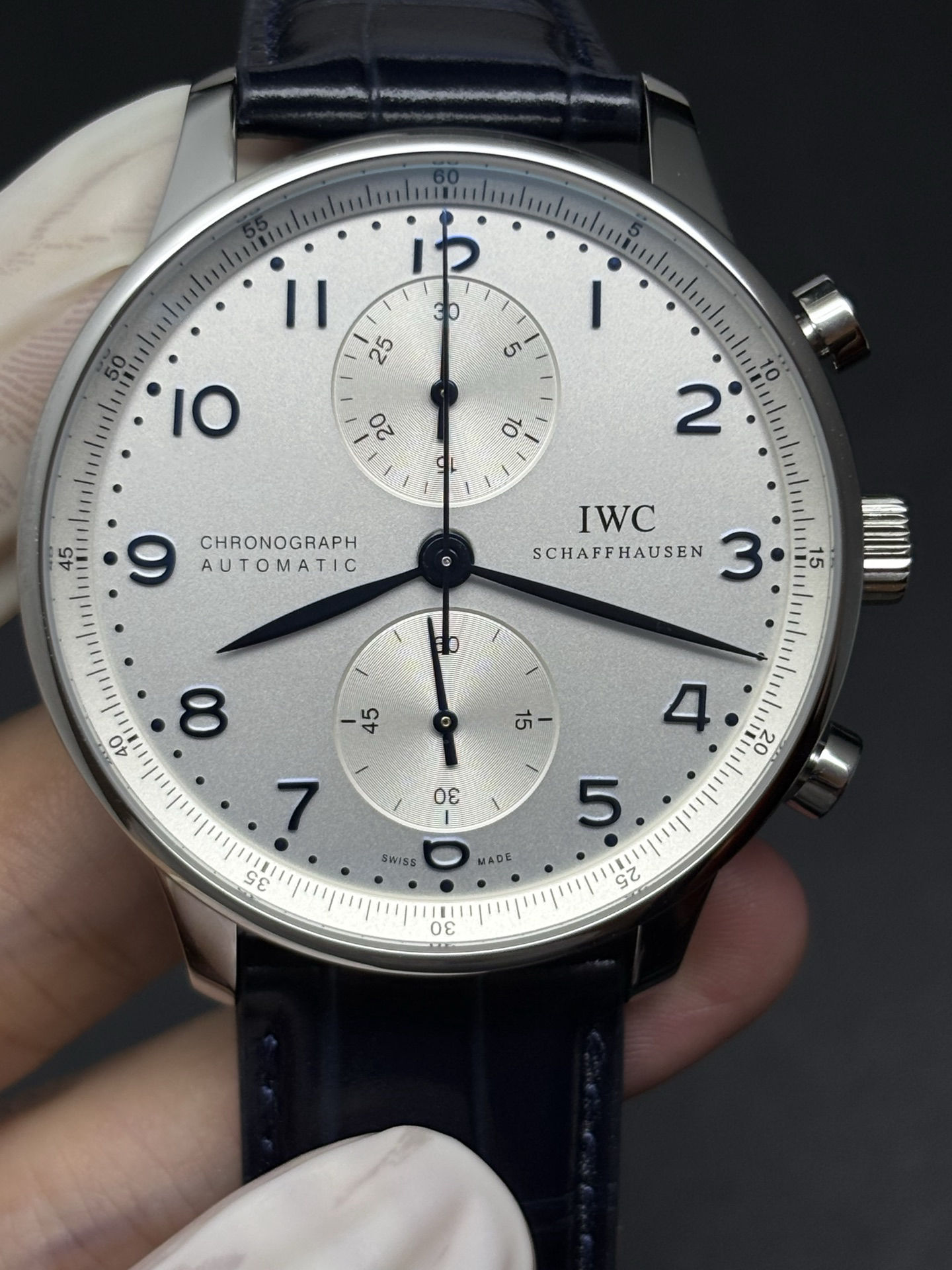 IWC Portugieser Chronograph Silver Dial Compact 183