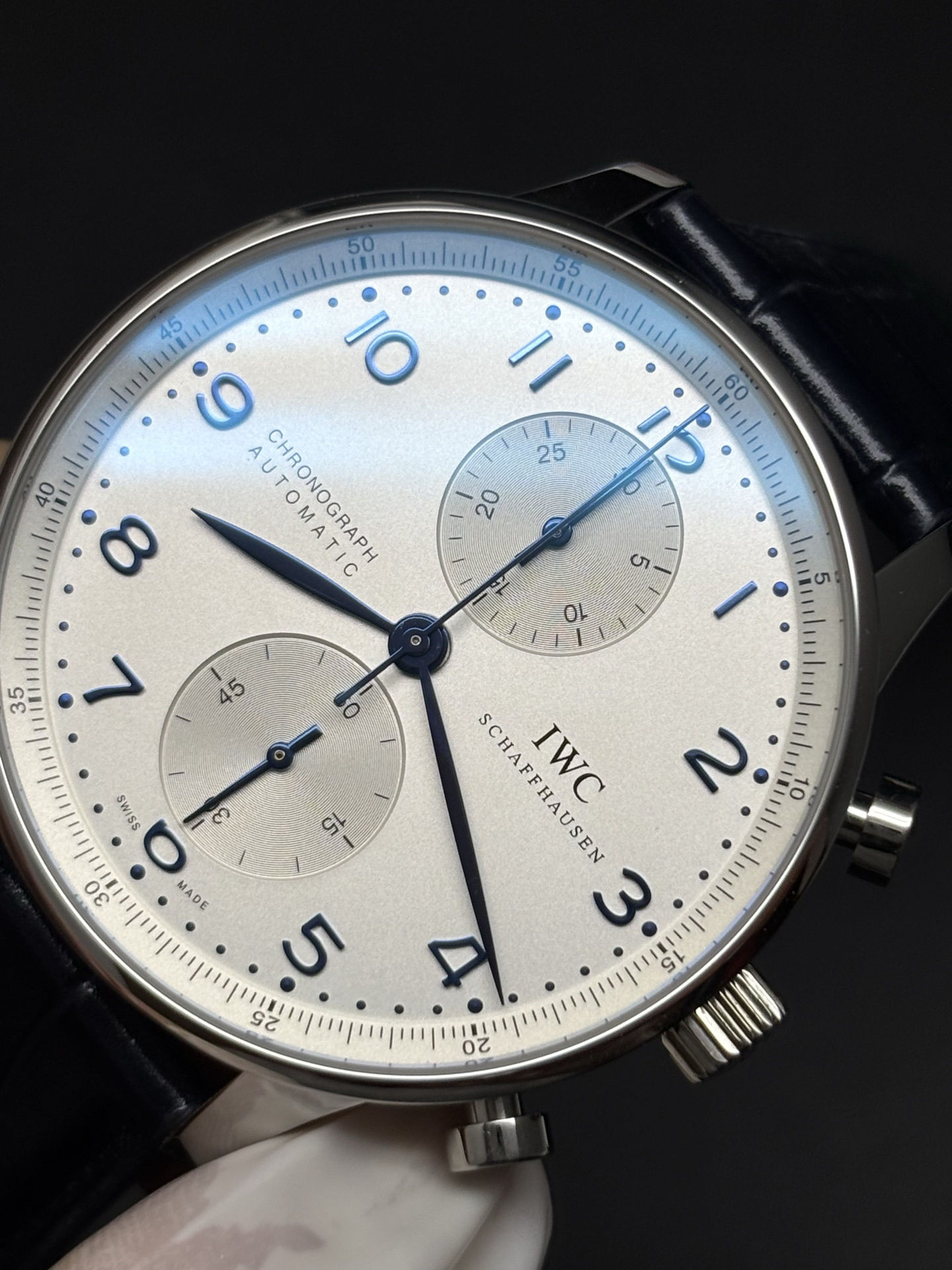IWC Portugieser Chronograph Silver Dial Compact 183