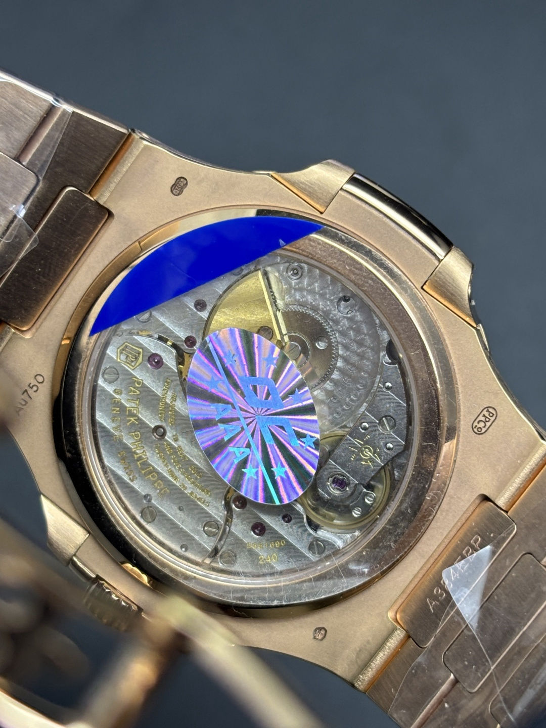 Elegant Nautilus Moonphase Rose Gold Brown Dial 40mm 85