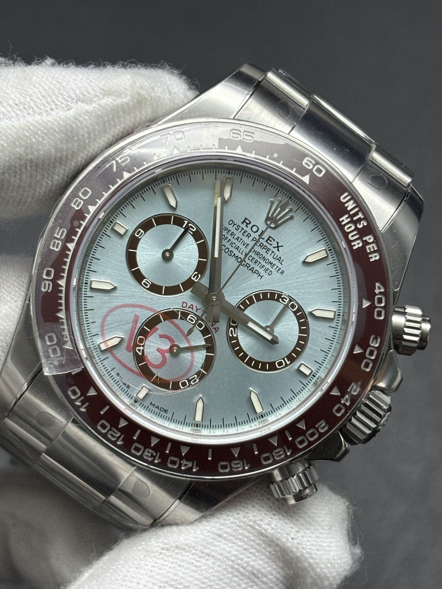 QuickDry Oyster Perpetual Cosmograph Daytona – Platinum with Ice Blue Dial 41
