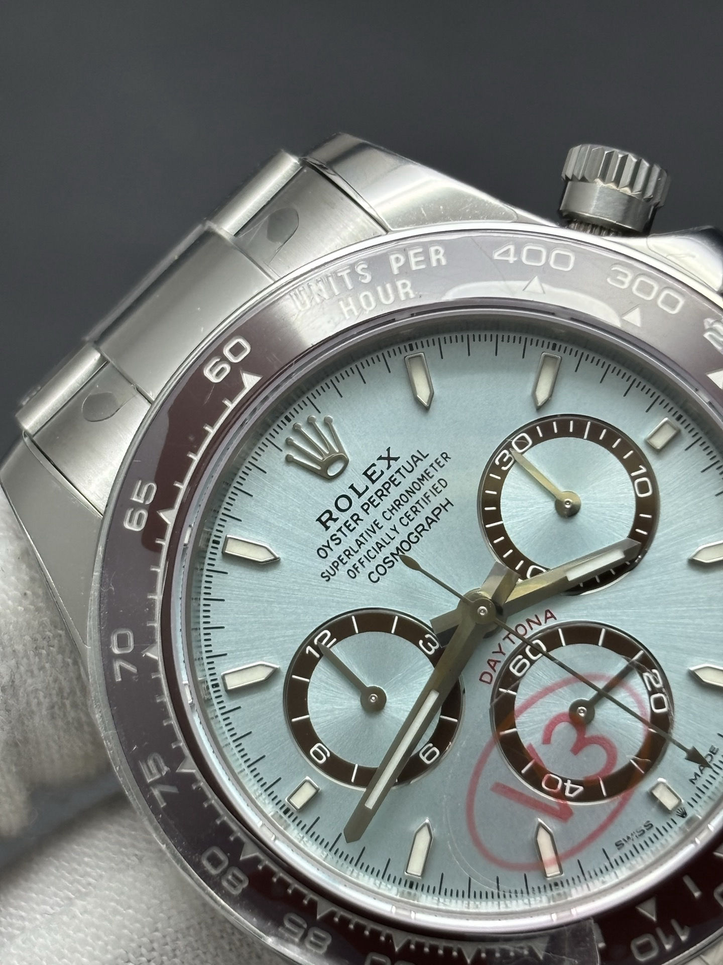 QuickDry Oyster Perpetual Cosmograph Daytona – Platinum with Ice Blue Dial 41