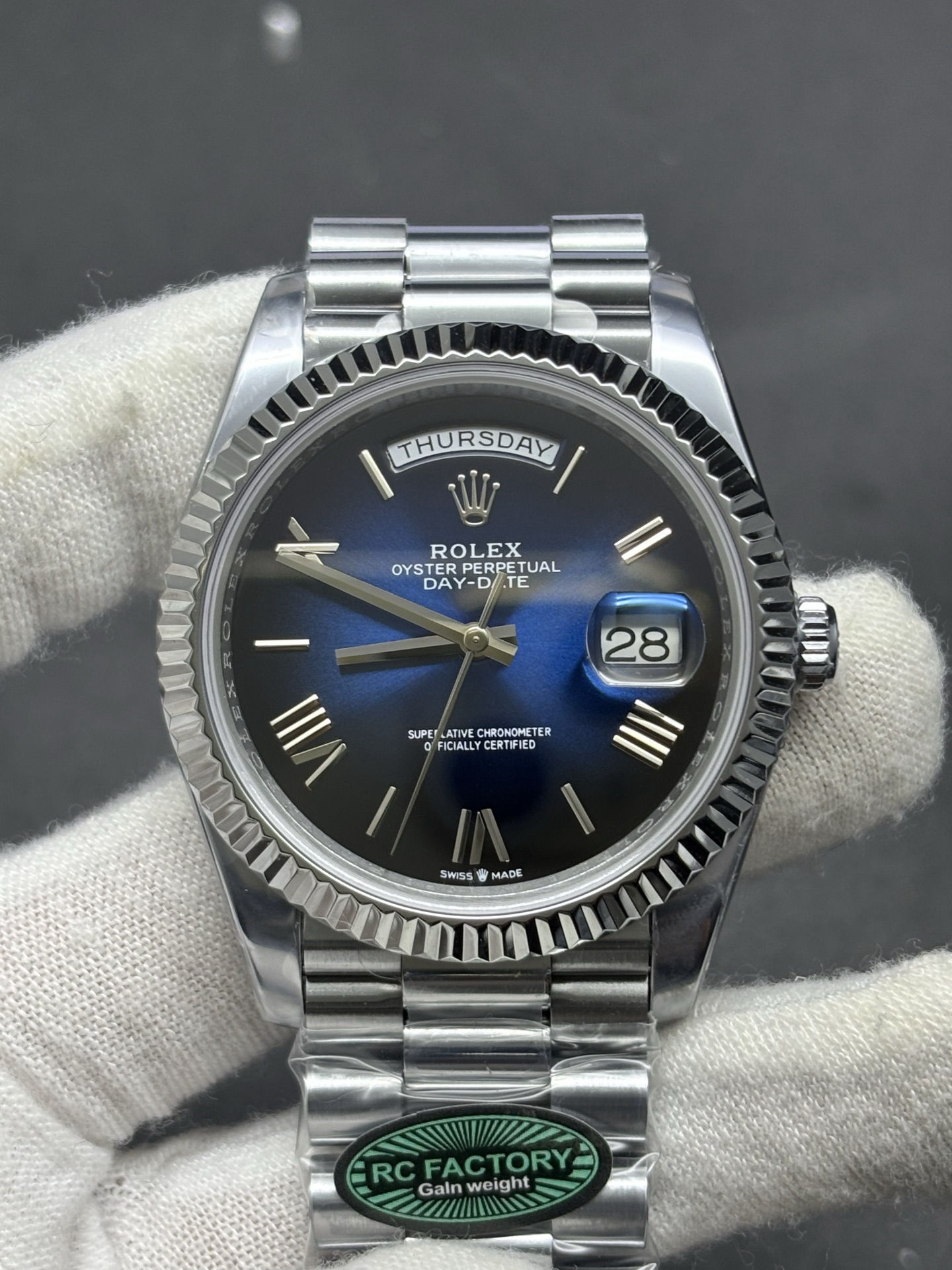 Seasonal Oyster Perpetual Day-Date 40mm Blue Ombré Dial 38