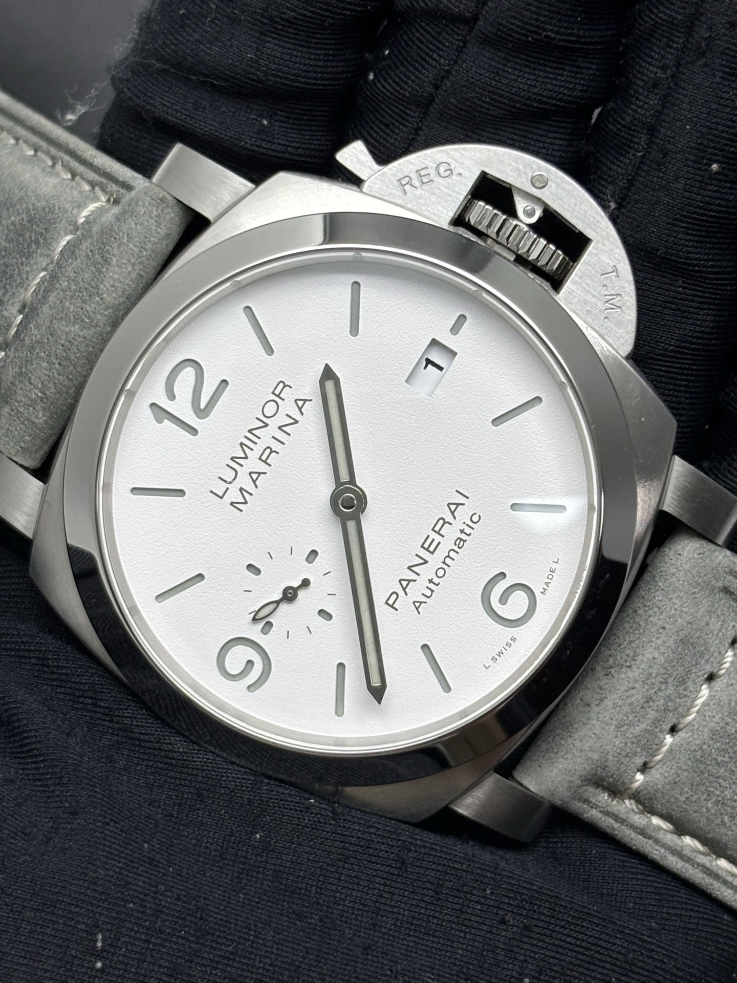 Stylish Panerai Luminor Marina 44mm PAM01314 Watch White Dial 105