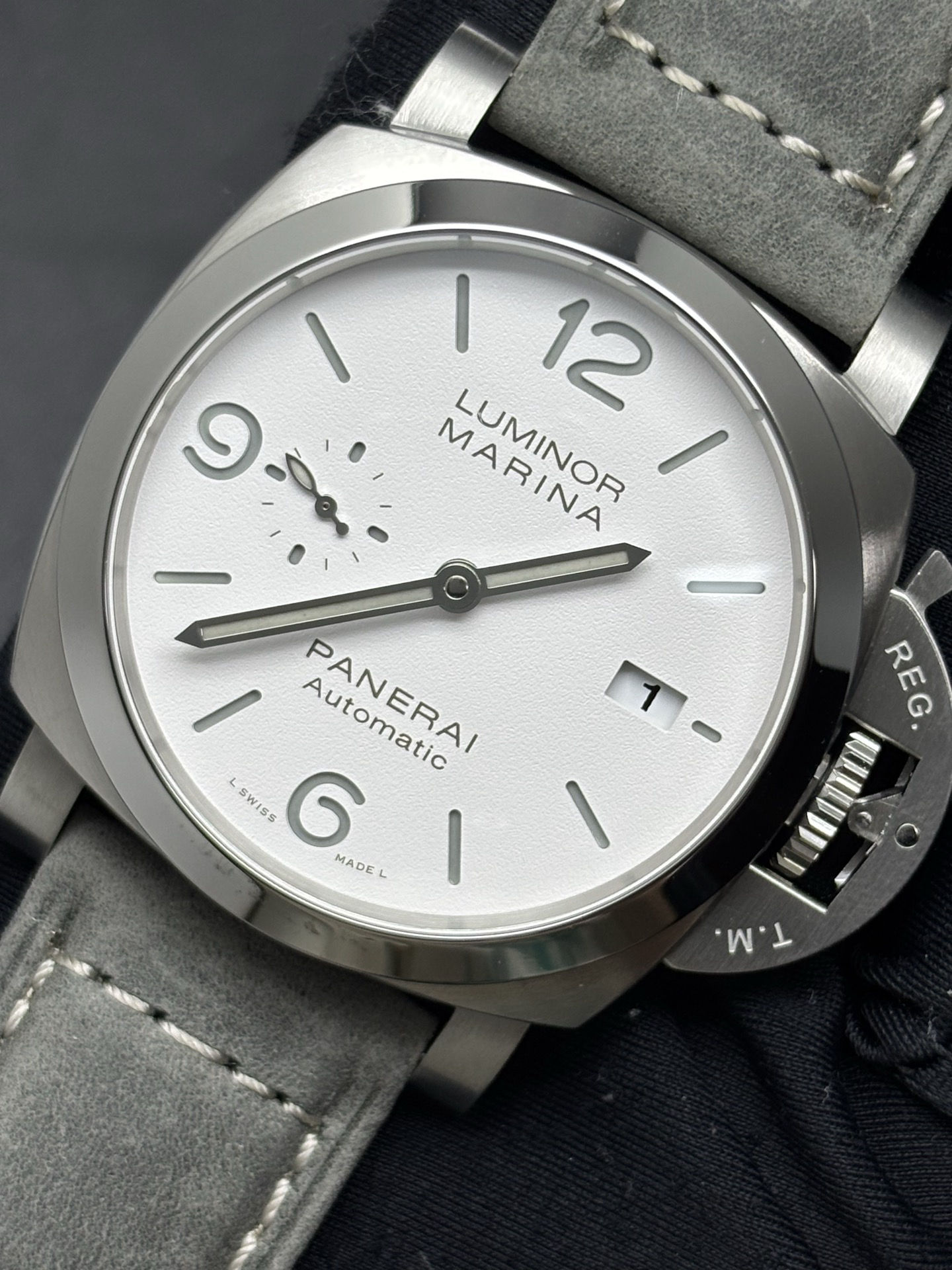Stylish Panerai Luminor Marina 44mm PAM01314 Watch White Dial 105