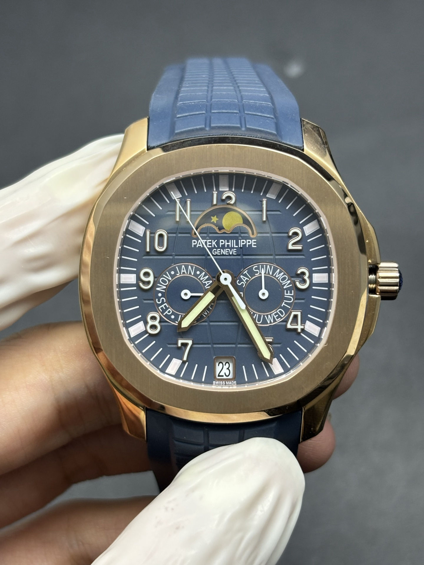 MultiPurpose Patek Philippe Aquanaut Luce Annual Calendar 5261R-001 Blue-Gray Dial 92