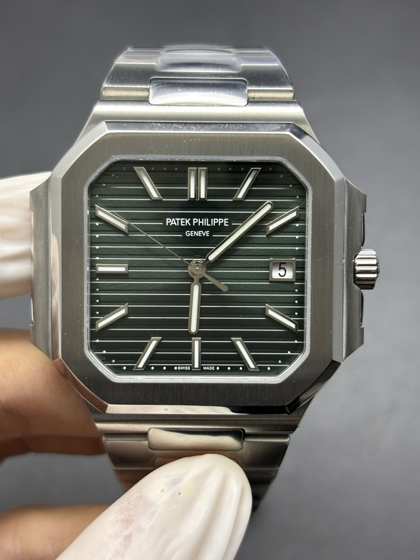 Lightweight Patek Philippe Cubitus Green Dial Self-winding Watch 95