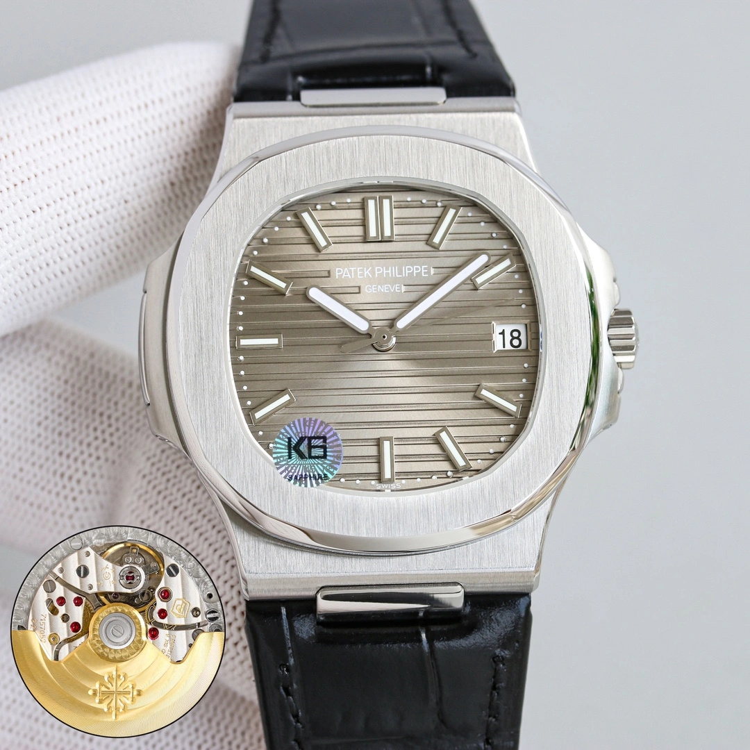 Modern Patek Philippe Nautilus 5711G-001 Black Leather Strap 101