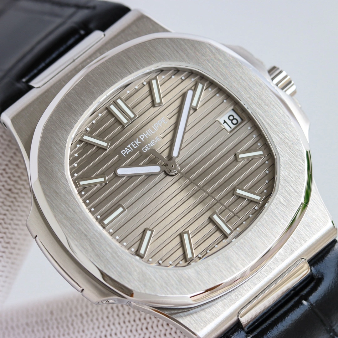 Modern Patek Philippe Nautilus 5711G-001 Black Leather Strap 101