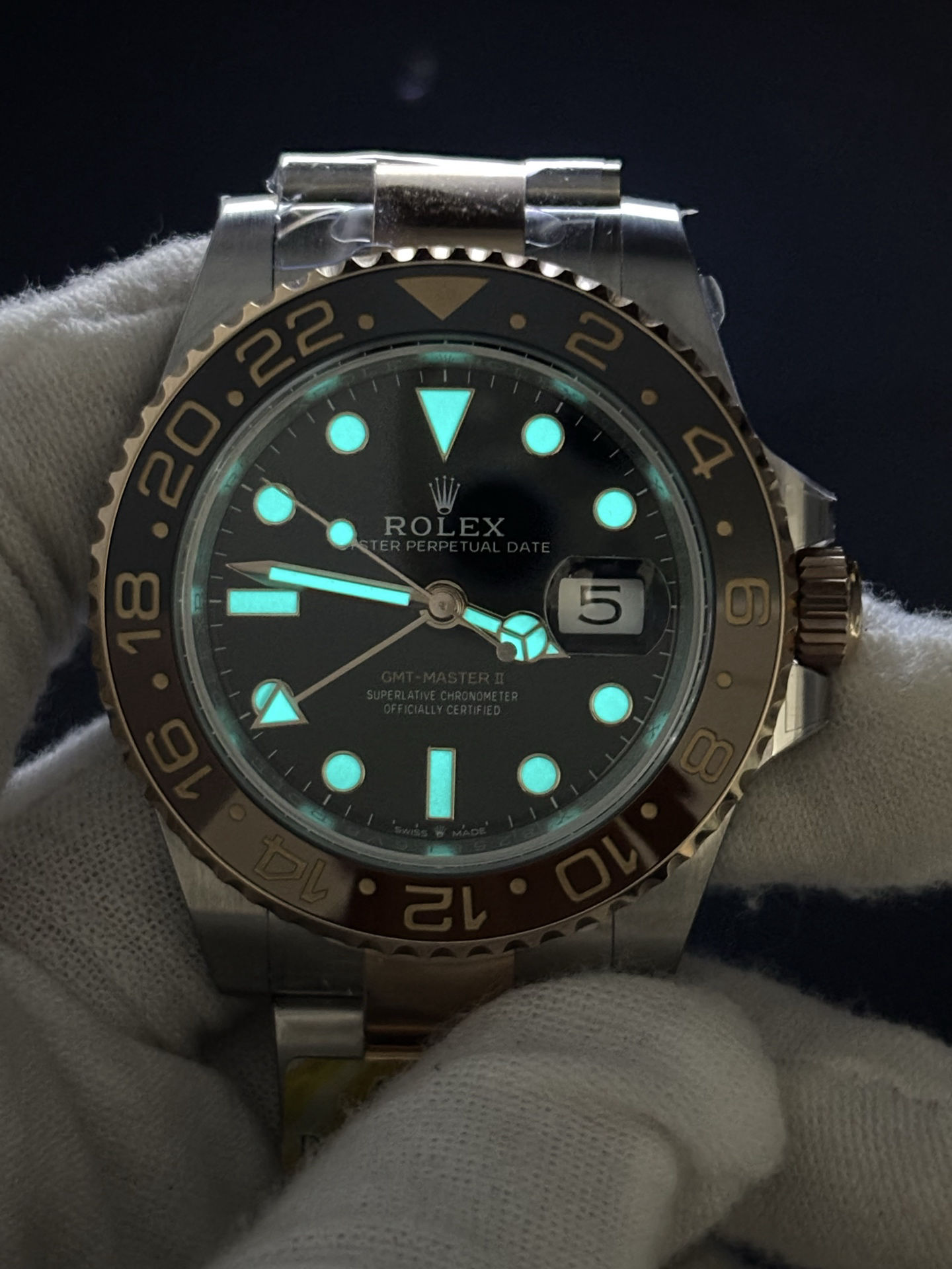 ROOT BEER GMT-MASTER II 40MM ROSE GOLD Thermal 2