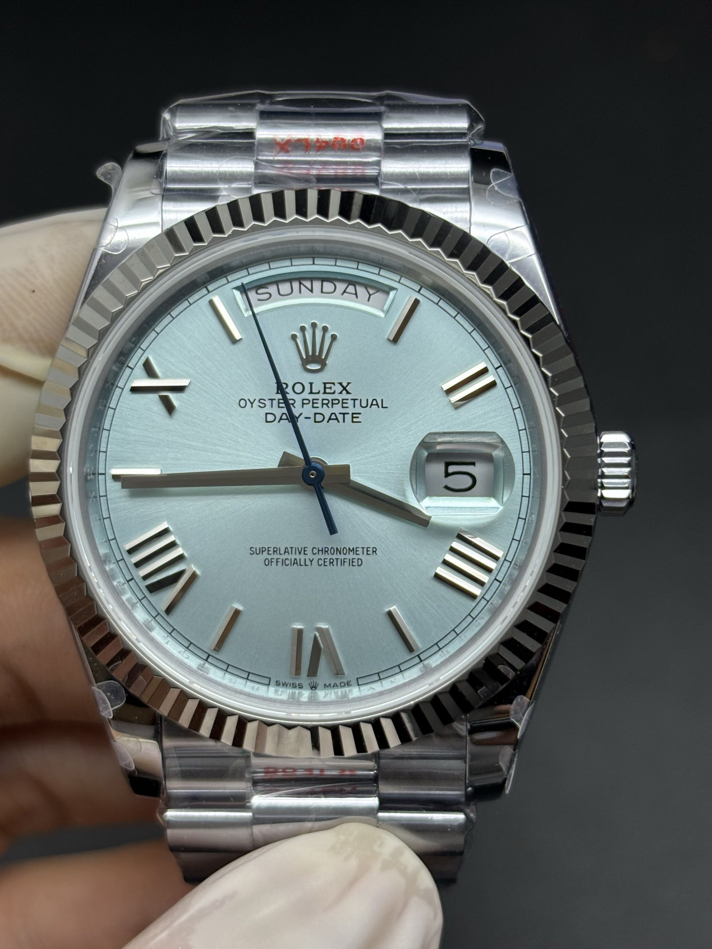 Lightweight Rolex Day-Date 40mm Ice Blue Dial 75
