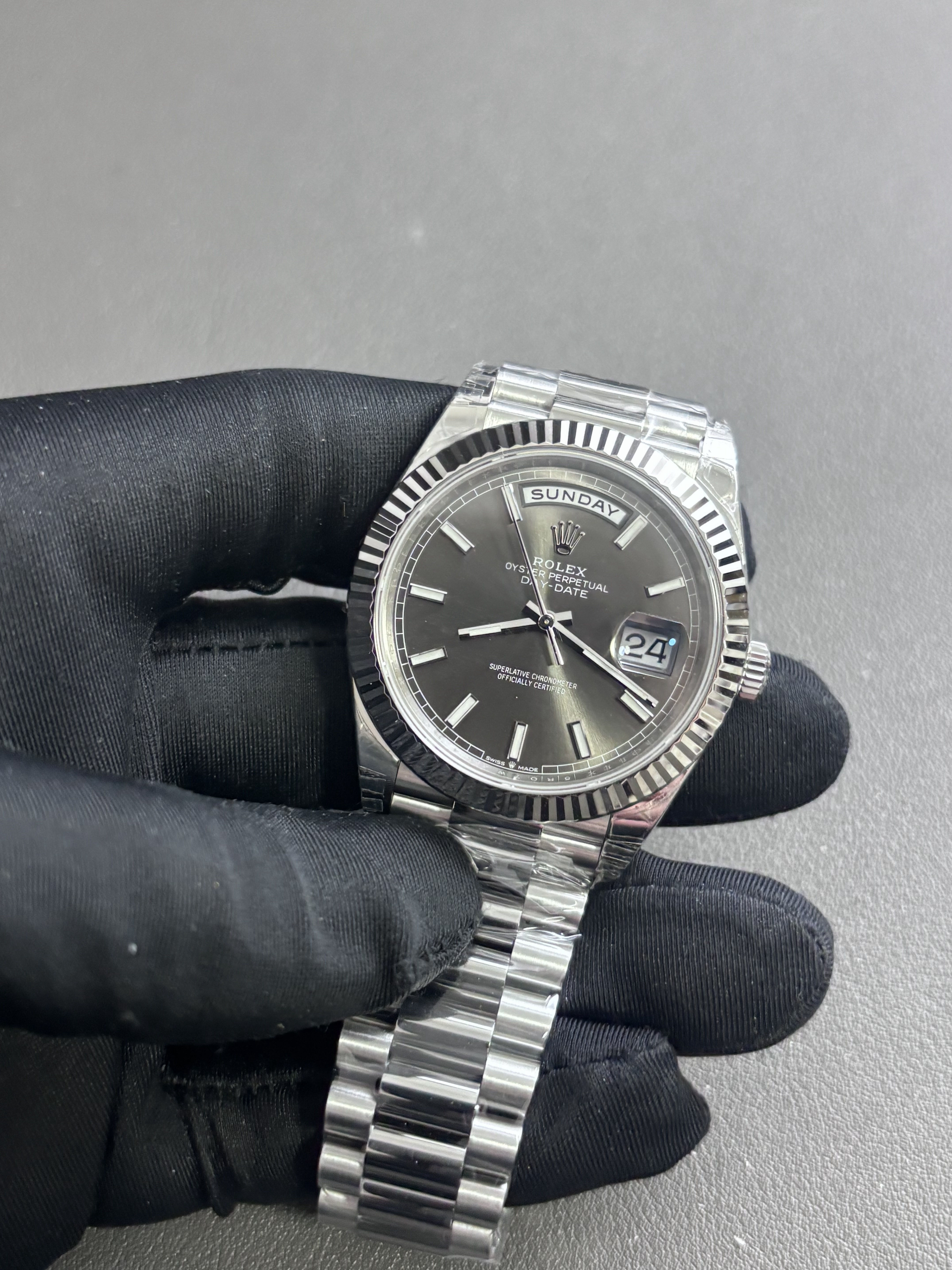 Rolex Day-Date 40mm Ref 228239 Slate Grey Dial EasyCare 69
