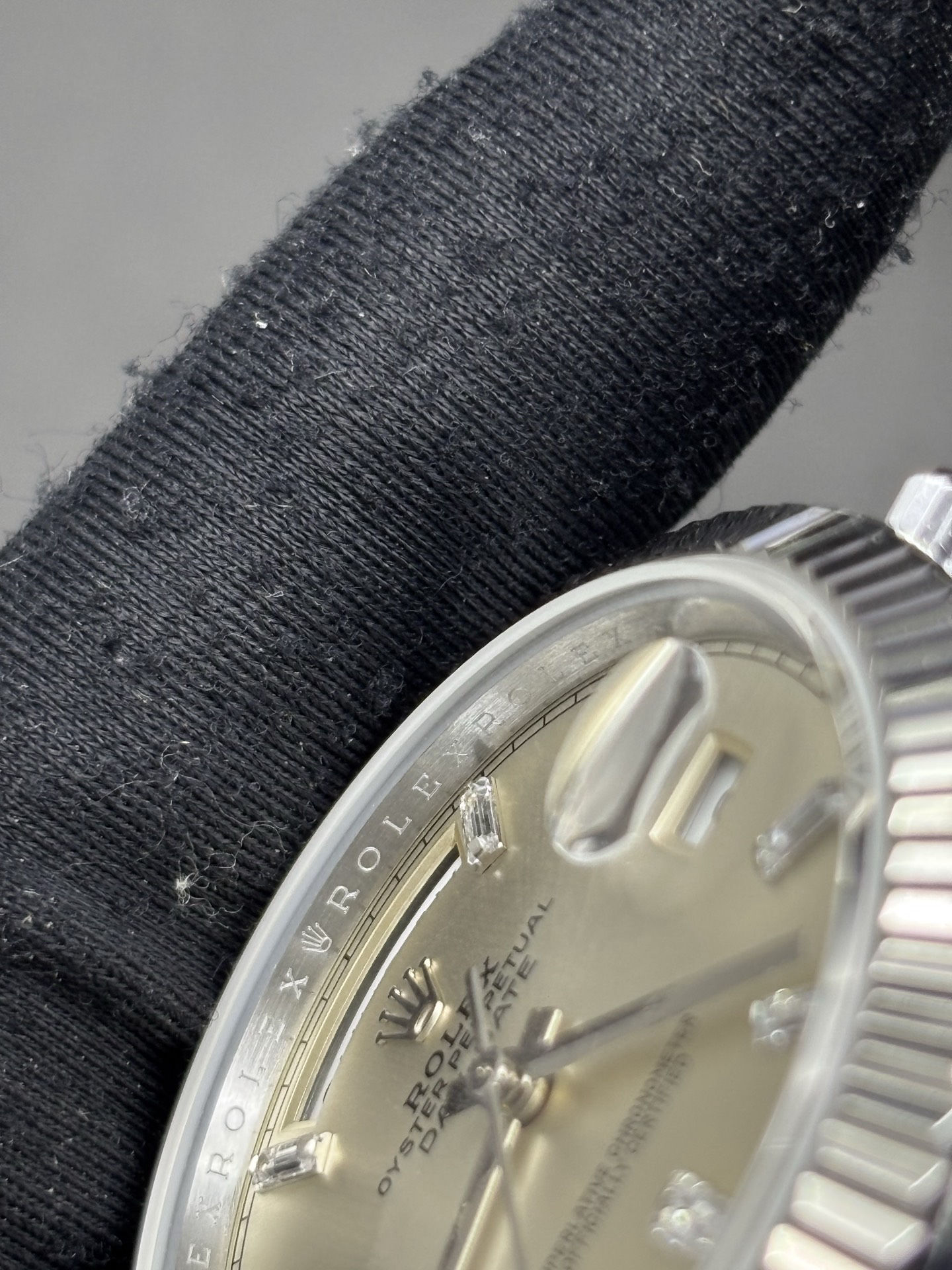 Rolex Day-Date 40mm Silver Dial Baguette Markers ref Trendsetting 68