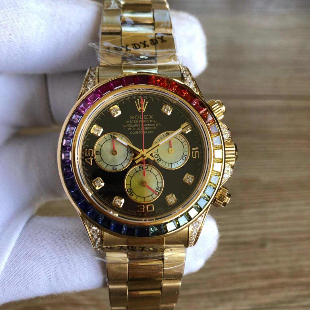 Rolex Daytona Chronograph Rainbow Bezel REF 116598RBOW ModernLook 17