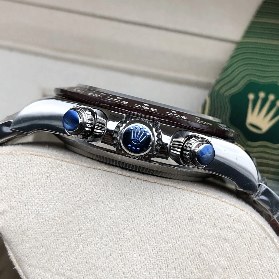 Snug Rolex Daytona Ice Blue Baguette Dial Platinum Bracelet 10