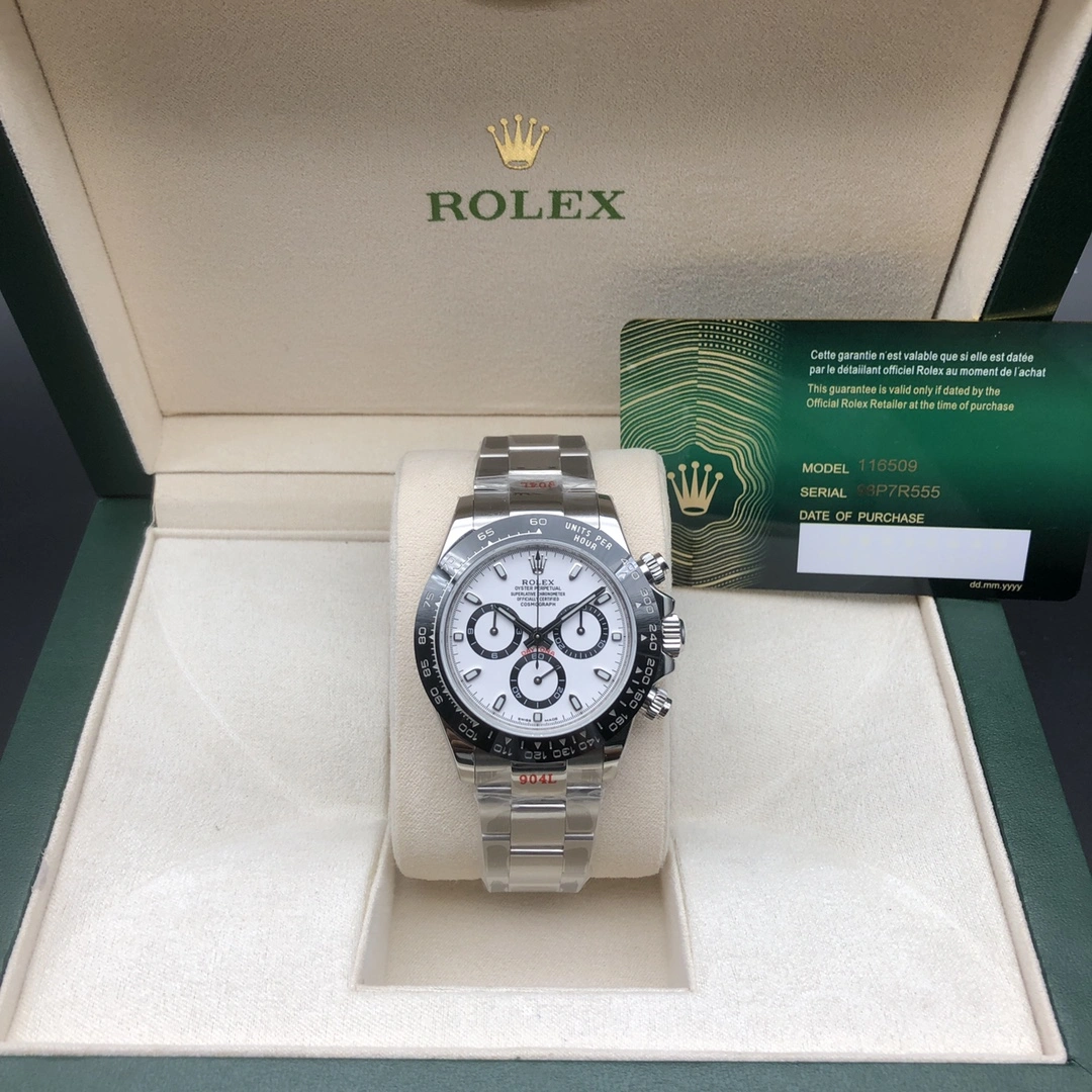Unique Rolex Daytona Panda Chronograph with White Dial 12